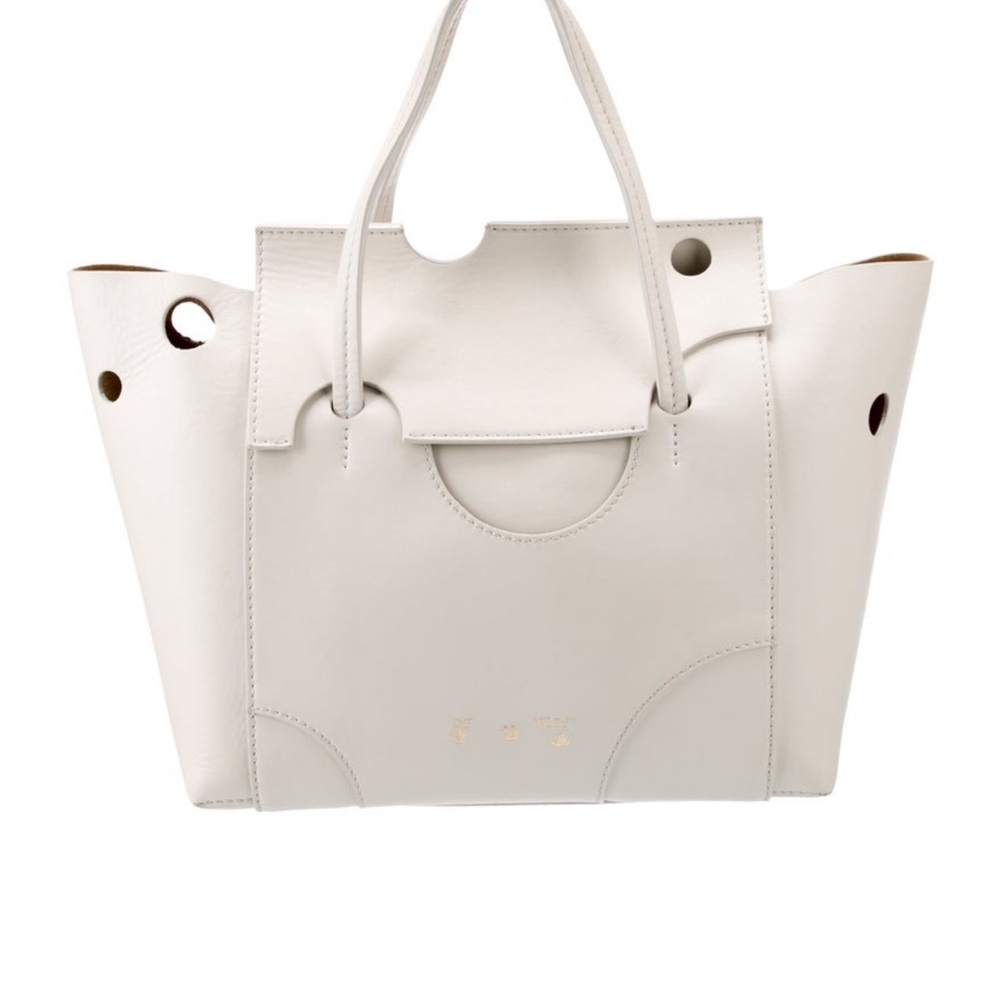 Off-White White Tote Bag with Structured Design - Picture 4 of 10